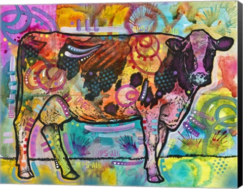 Framed Cow - Mooove Over Rover Print