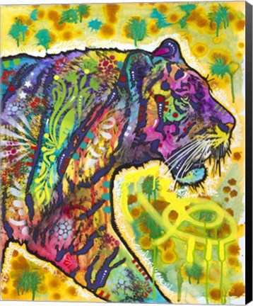 Framed Psychedelic Tiger Print