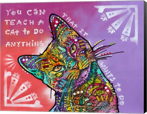Framed You can teach a cat Print