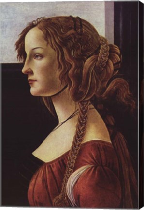 Framed Portrait of Simonetta Vespucci Print