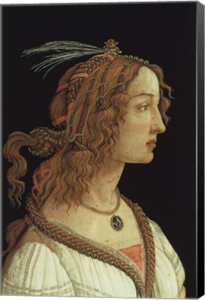 Framed Portrait of a Young Woman, 1485 Print