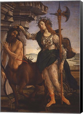 Framed Pallas Athena and the Centaur, 1482 Print