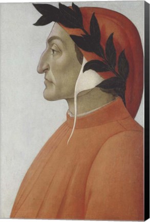 Framed Portrait of Dante Alighieri Print