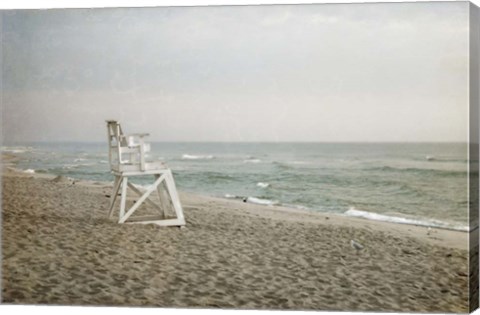 Framed Lifeguard Chair at Dawn Print