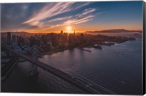 Framed Sunset Explosion Print