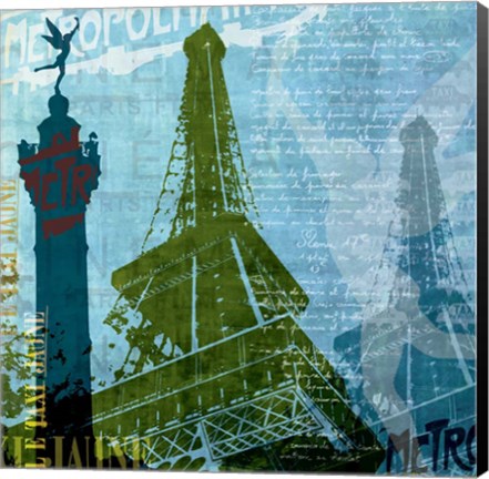 Framed Paris (French Blue) Print