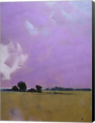 Framed Over the Fields to the Distant Sea Print