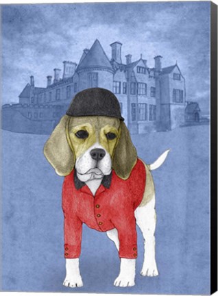 Framed Beagle with Beaulieu Palace Print