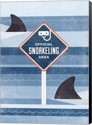 Framed Official Snorkeling Area Print