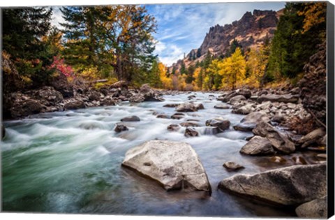 Framed Teton River Rush Print