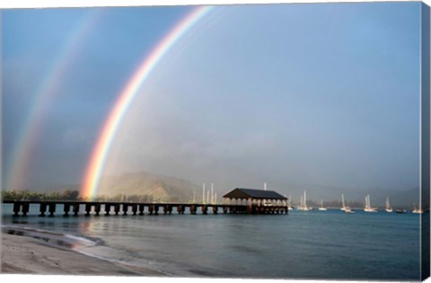 Framed Rainbows at Hanalei Print