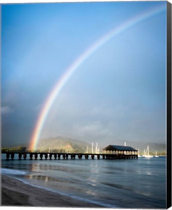 Framed Rainbows at Hanalei II Print