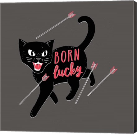 Framed Born Lucky Print