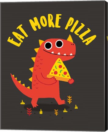 Framed Eat More Pizza Print