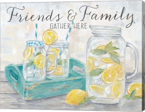 Framed Friends and Family Country Lemons Landscape Print