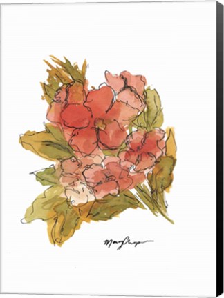 Framed Coral Floral Print