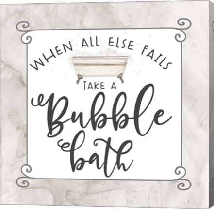 Framed Bath Humor Bubble Bath Print