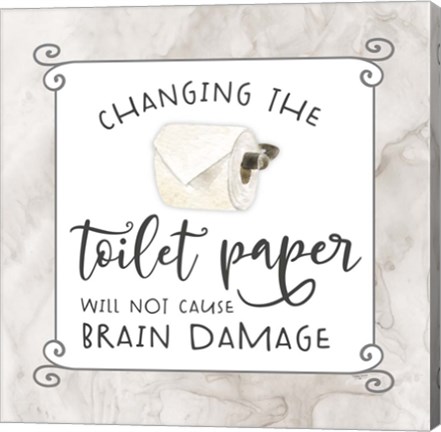 Framed Bath Humor Toilet Paper Print