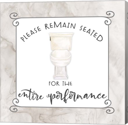 Framed Bath Humor Remain Seated Print