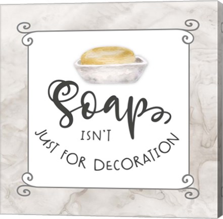 Framed Bath Humor Soap Print