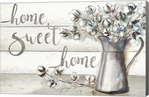 Framed Farmhouse Cotton Home Sweet Home Print