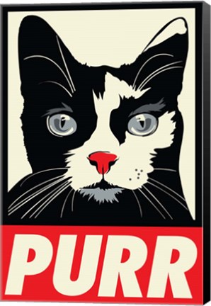 Framed Purr Propaganda Print