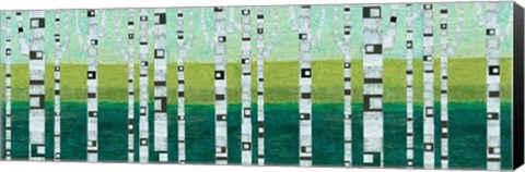 Framed Birches at the Beach Print