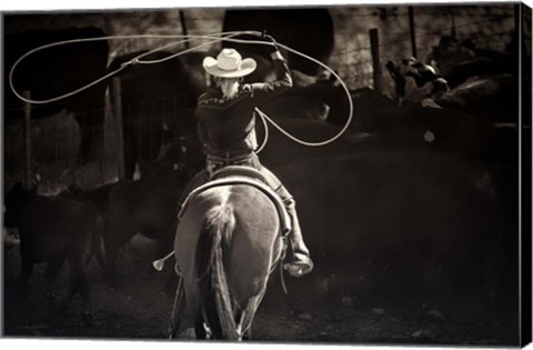 Framed American Cowgirl Print