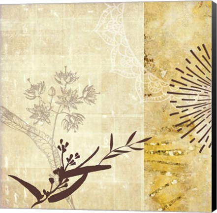 Framed Golden Henna Breeze 1 Print