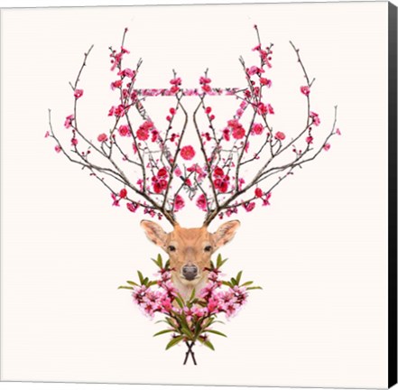 Framed Spring Deer Print