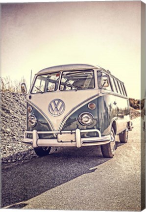 Framed Surfers&#39; Vintage VW Bus Print