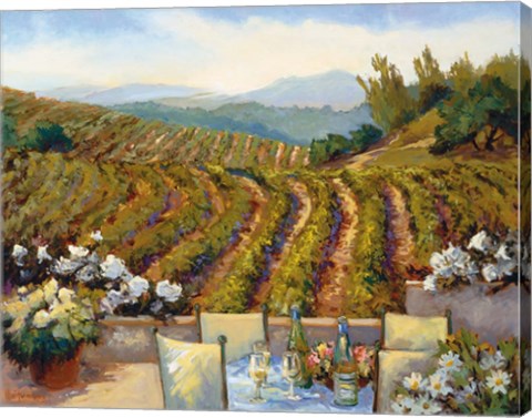 Framed Vineyards to Mount St. Helena Print