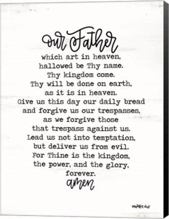 Framed Lord&#39;s Prayer Print