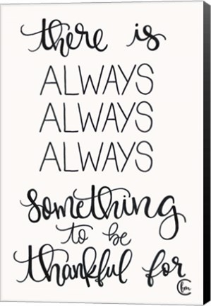 Framed Always Always Always Thankful Print