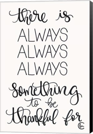 Framed Always Always Always Thankful Print