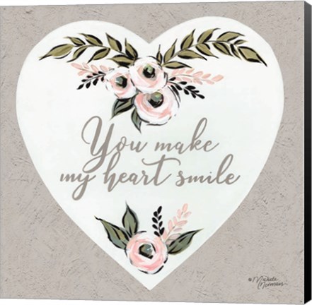 Framed You Make My Heart Smile Print