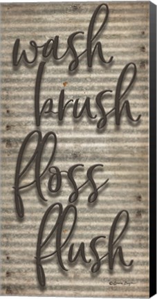 Framed Wash Brush Floss Flush Print