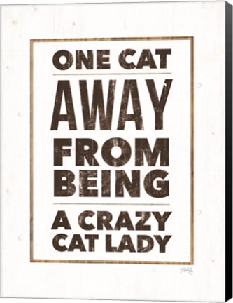 Framed Crazy Cat Lady Print