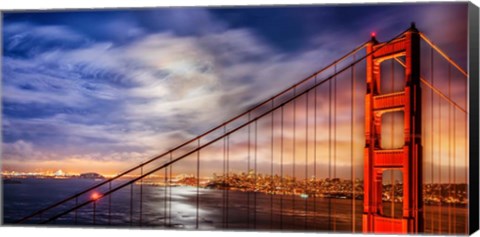 Framed N. Tower Panorama - GG Bridge Print