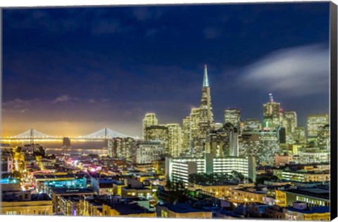 Framed San Francisco Holiday Lights Print