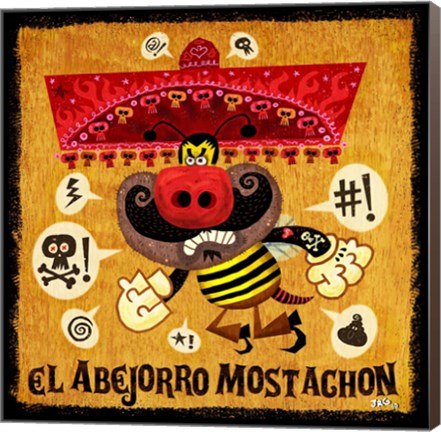 Framed Abejorro Mostachon Print