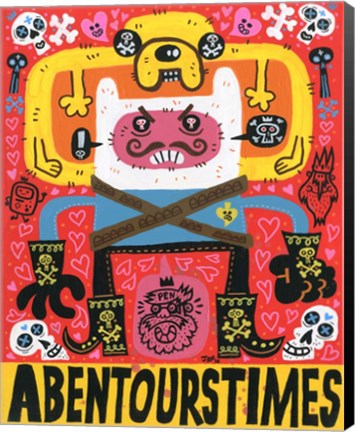 Framed Las Aventuras de Pen Print