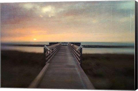 Framed Sunset Pier Print