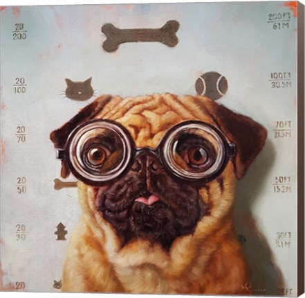 Framed Canine Eye Exam Print