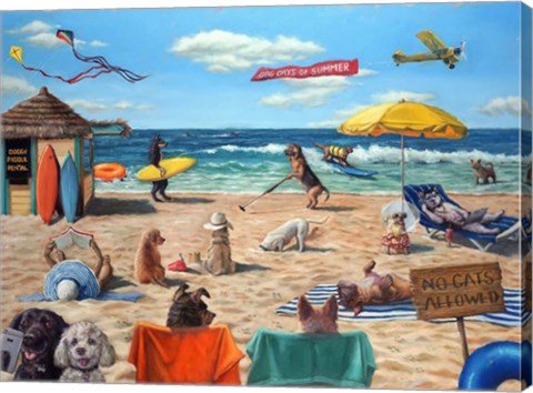 Framed Dog Beach Print