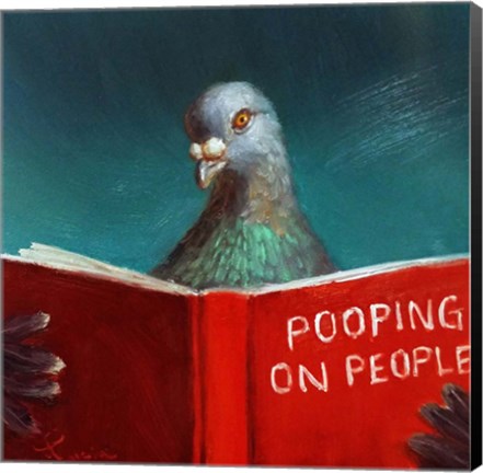 Framed Pooping on People Print