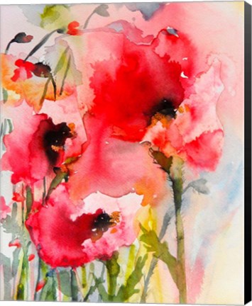 Framed Summer Poppies Print