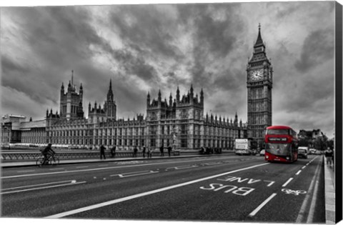 Framed Double Decker, London Print