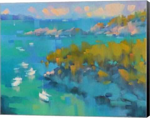 Framed Cala Fornels II Print