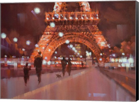 Framed Paris at Night Print